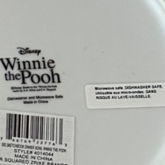 NEW! Disney Classic Winnie The Pooh Sketchbook Bowl, Dish - Picture 9 of 11